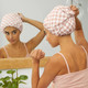 luxury flexi shower cap CHECKERED