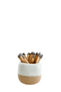 ceramic match holder BLUE