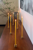 beeswax tapers thin 12" IVORY