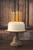 beeswax birthday candles TALL NATURAL