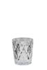 tea light holder DIAMOND-CUT DESIGN