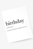 footnotes card BIRTHDAY