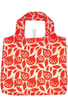 reusable shopping bag with red fig design