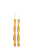 beeswax tapers twisted 10" NATURAL BD