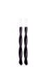 beeswax tapers twisted 10" BLACK BD