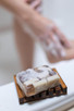 goat's milk + glycerin chunk soap SNOWFLAKES (seasonal)