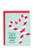 graphic anthology card JOY & MERRY MINT