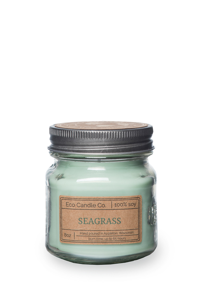 6oz SEAGRASSS soy candle Eco Candle Co, Appleton, WI