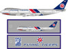 Inflight 200 Flying Tigers Boeing 747-123F N800FT Polished with key tag & stand Scale 1/200 IF741FTSM-P