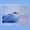 LIMITED SIGNED PRINT FLIGHT OF EAGLES Signed By Generalleutnant "ADOLF GALLAND" by Robert Taylor Size: 24 x 20 inches Release Date: 1985