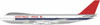 120 Models 1/200 Boeing 747-151 Northwest Orient Airlines N605US with stand model aircraft
