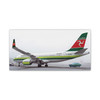 Past Wings and Future Skies Canvas Print — Manx Airbus A220 Plane Wall Art