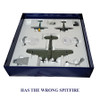 Corgi 1:72 World War II Blitz Heinkel He 111H-3, Messerschmitt Bf 109E and Supermarine Spitfire three-piece die-cast model aircraft set AA99127