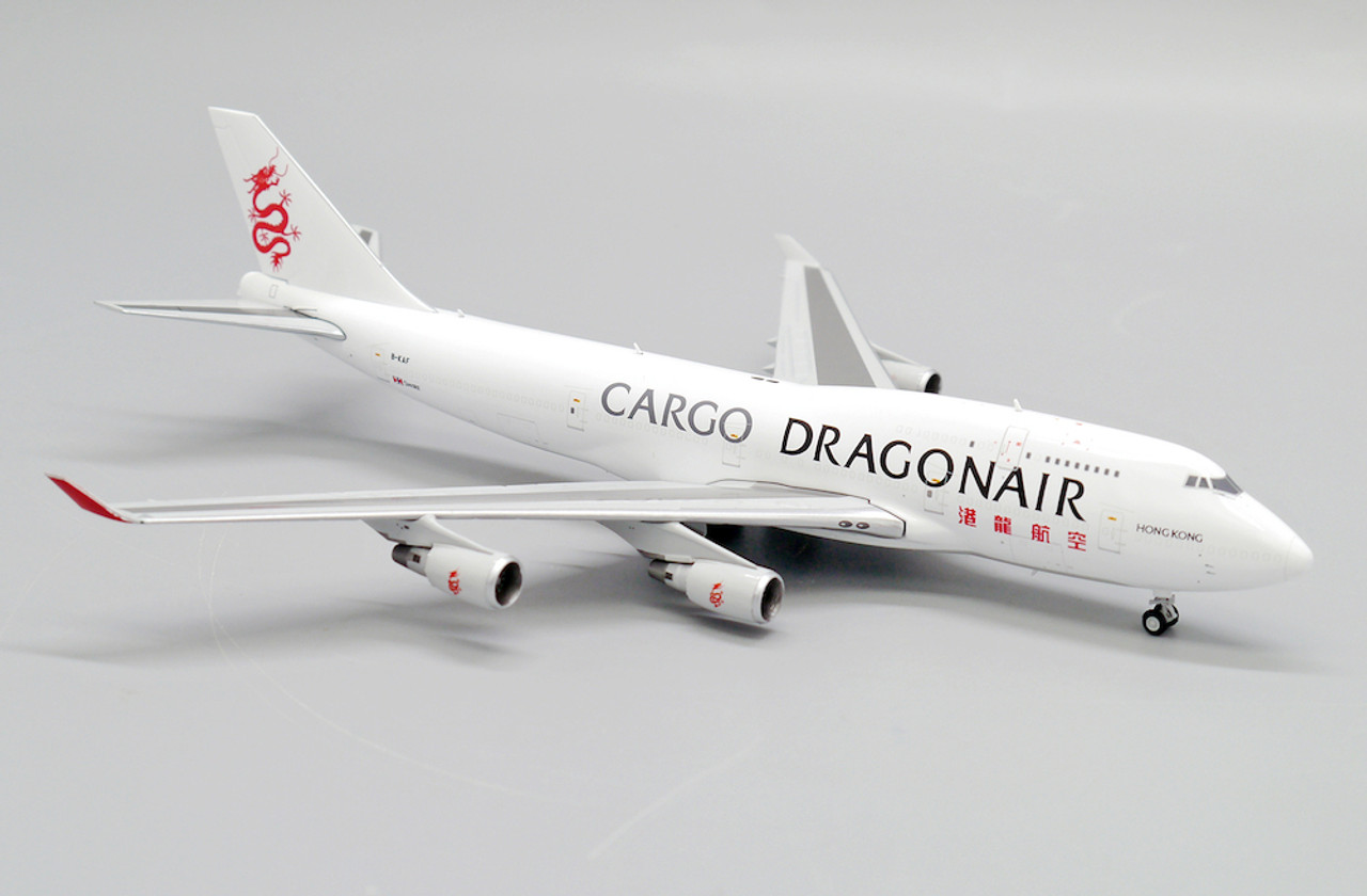 JC Wings Dragonair Cargo Boeing 747-400 BCF B-KAF Flaps down Scale 1/400  JCEW4744010