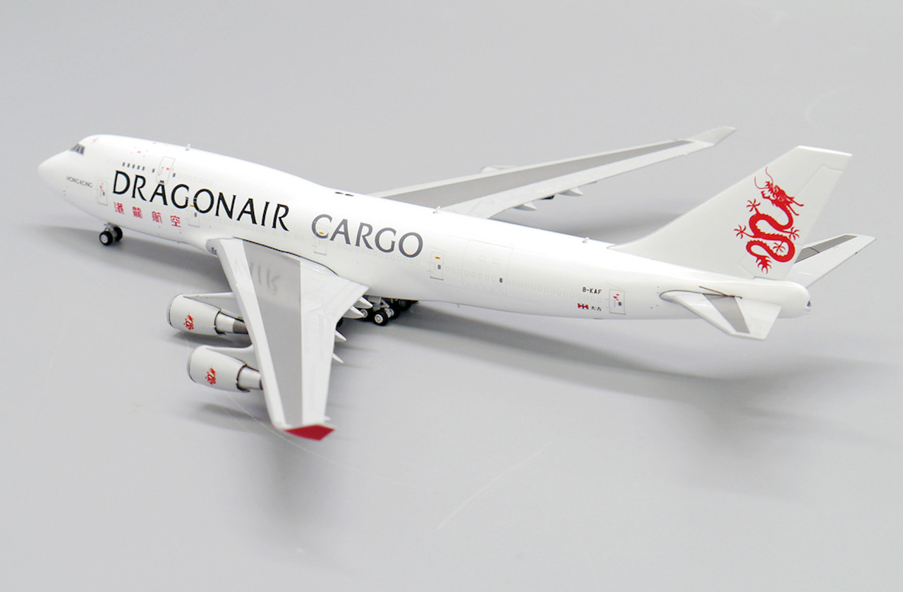 JC Wings Dragonair Cargo Boeing 747-400 BCF B-KAF Flaps down Scale 1/400  JCEW4744010