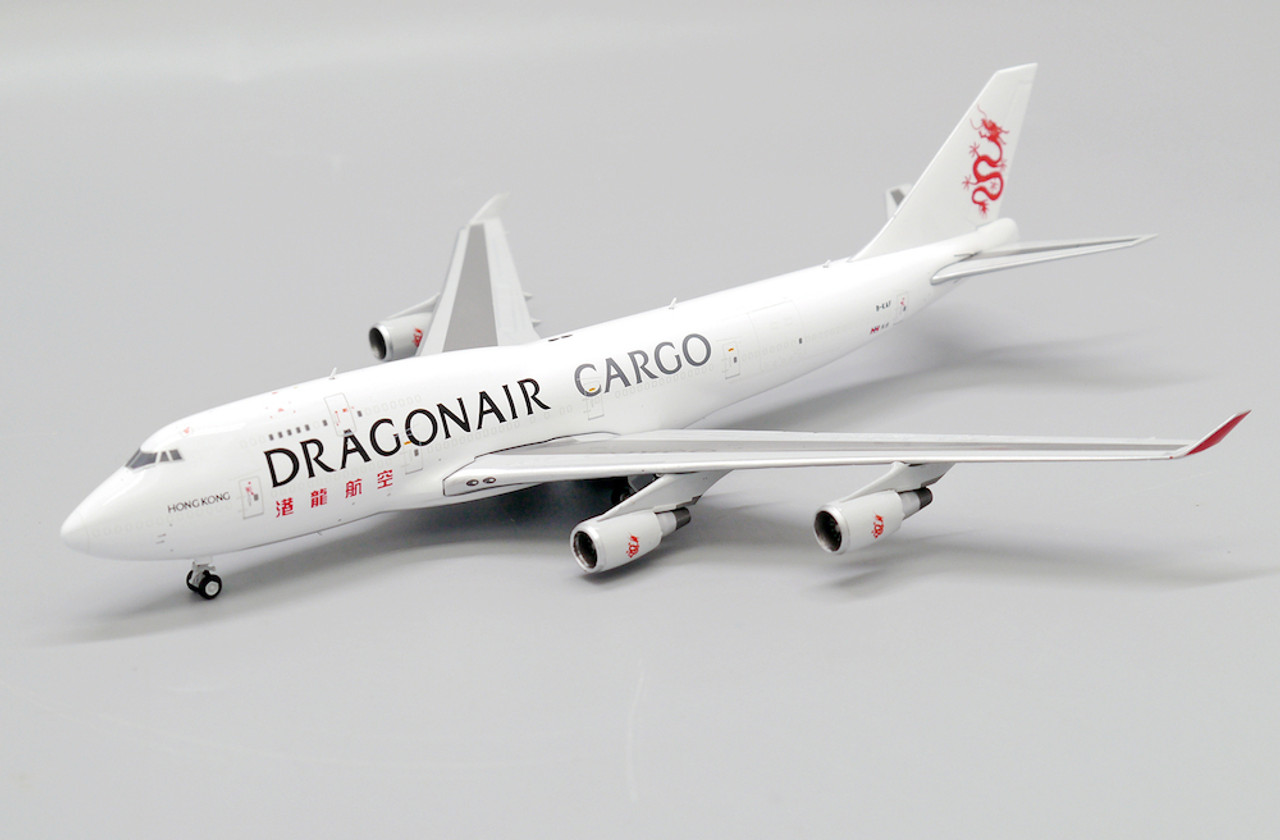 JC Wings Dragonair Cargo Boeing 747-400 BCF B-KAF Flaps down Scale 1/400  JCEW4744010