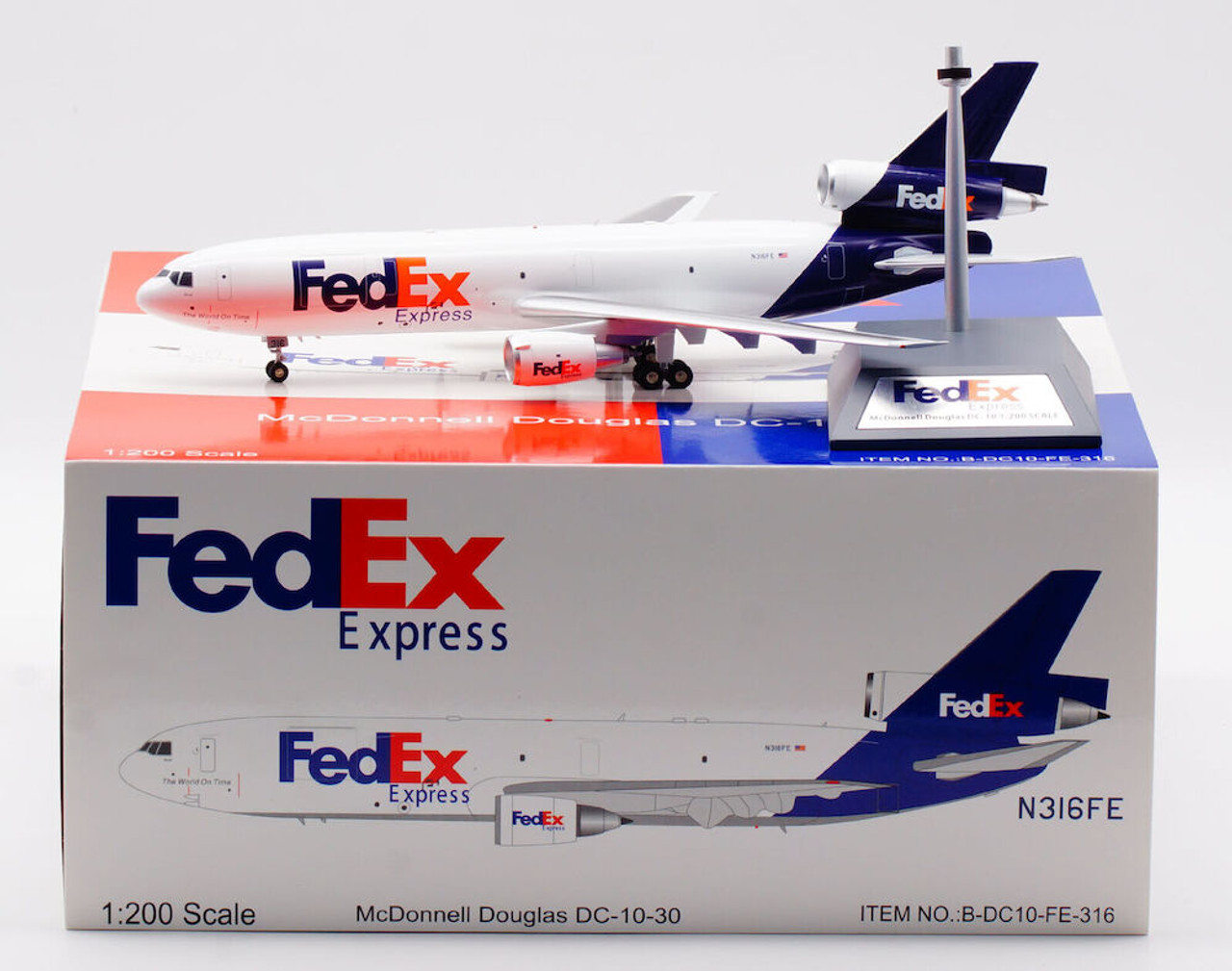 WB Models Fedex MD-10 30F M316FE With Stand Scale 1/200
