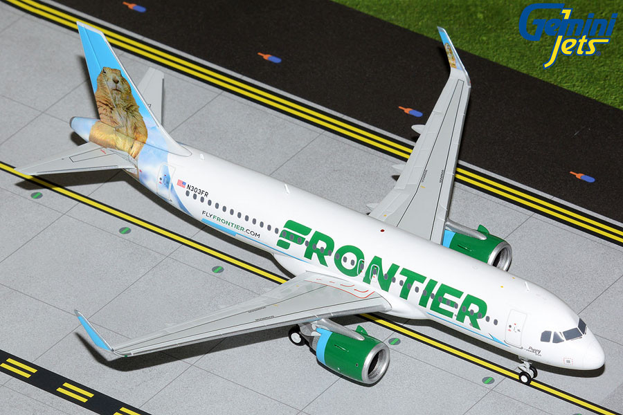 Gemini 200 Frontier Airlines Poppy the Prairie Dog Airbus A320neo