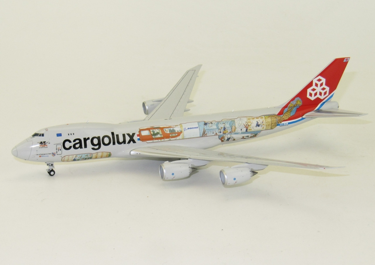 JC Wings Interactive Series Cargolux Cutaway livery Boeing 747-8F 