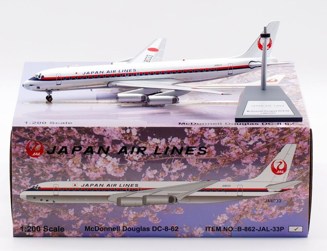 WB Models Models Japan Air Lines – JAL Douglas DC-8-62 JA8033 