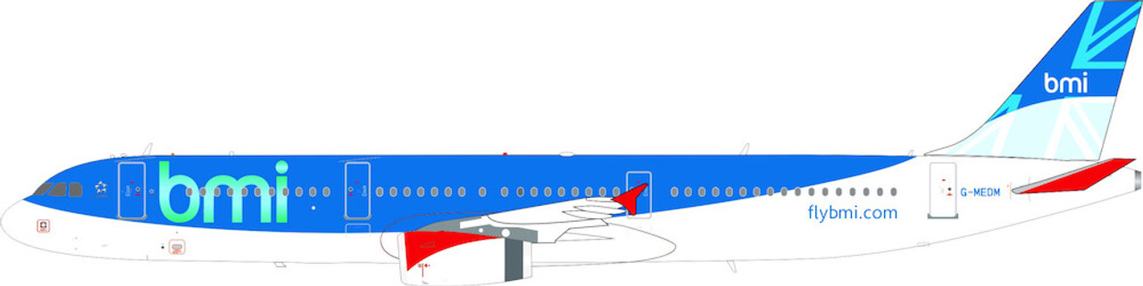 Inflight 200 BMI Airbus A321-231 G-MEDM Scale 1/200 IF321BM0123