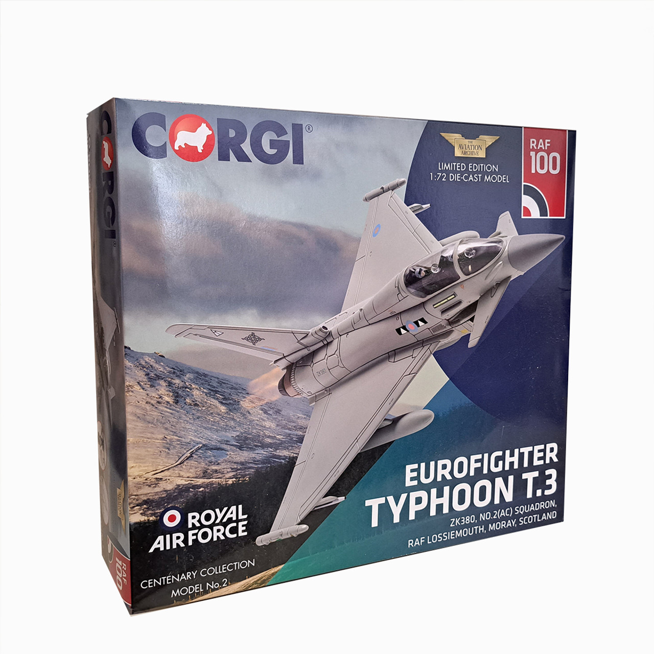 Corgi Eurofighter Typhoon T.3 ZK380 RAF Lossiemouth Scale 1/72