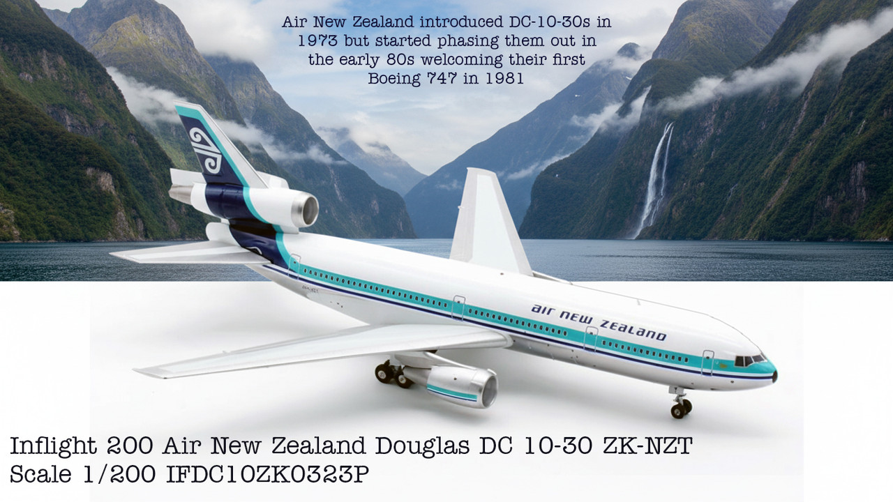 Inflight 200 Air New Zealand Douglas DC 10-30 ZK-NZT Scale 1/200