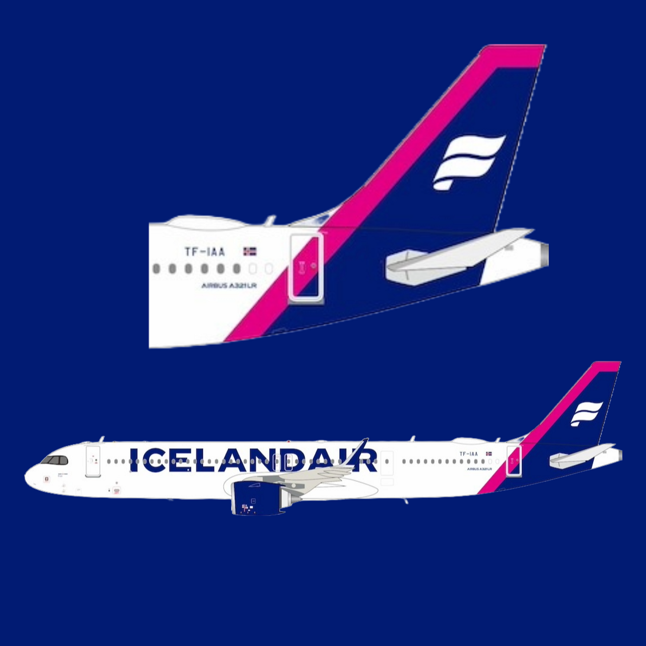Inflight 200 Icelandair Airbus A321neo TF-IAA Scale 1/200