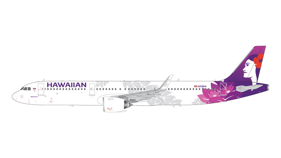 Hawaiian Airplane GeminiJets Hawaiian Airlines Airbus A321neo Die
