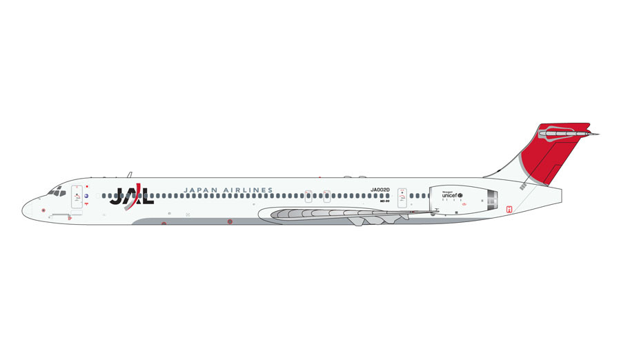Gemini jets JAL 日本航空 MD-90 JA002D 1/200 Gemini Jets Japan Airlines McDonnell Douglas MD-90 JA002D Scale 1
