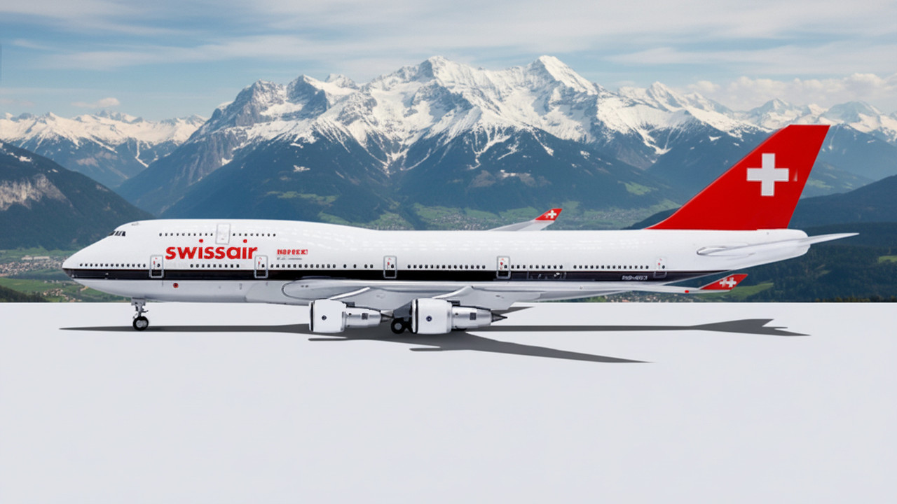 JC Wings Swissair Boeing 747-300M HB-IGC Scale 1/200 XX20527