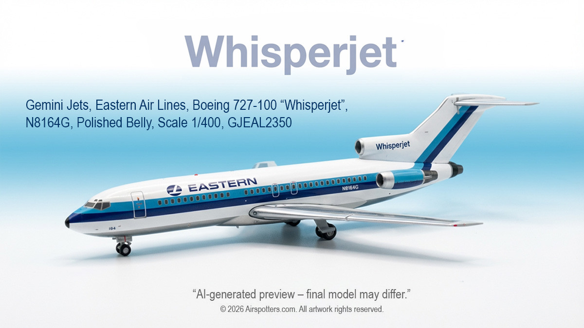 Gemini Jets, Eastern Air Lines, Boeing 727-100 “Whisperjet