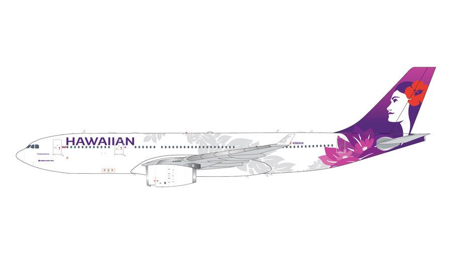 Gemini 200 Hawaiian Airlines Airbus A330-200 N360HA Scale 1/200