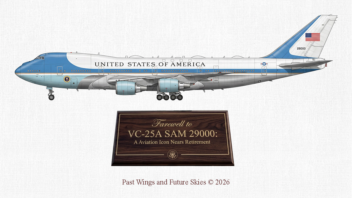 Inflight 200 VC-25A USAF 29000 Plus Retirement Coin 1/200 IFVC25A1226P