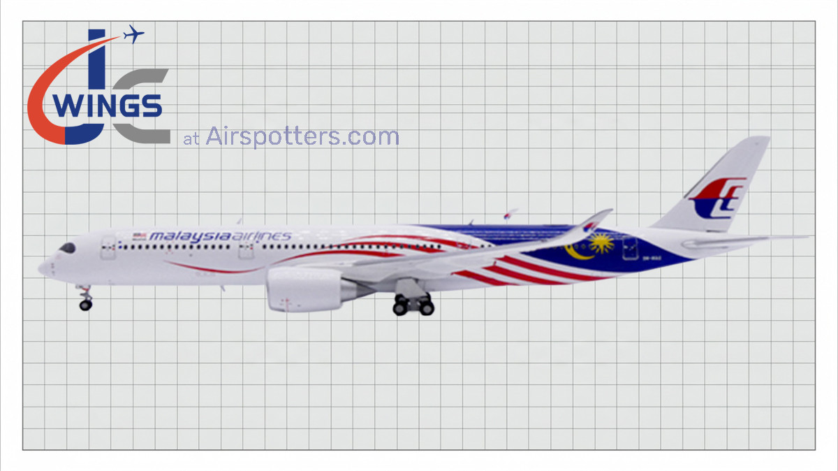 JC Wings Malaysia Airlines Airbus A350-900 XWB 9M-MAG Scale 1/400