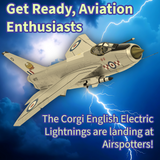 Get ready, aviation enthusiasts — the Corgi English Electric Lightning is landing at Airspotters!