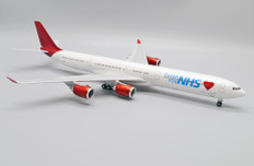 JC Wings Maleth Aero Thank you NHS Airbus A340-600 9H-EAL With Stand Scale 1/200 JC20097