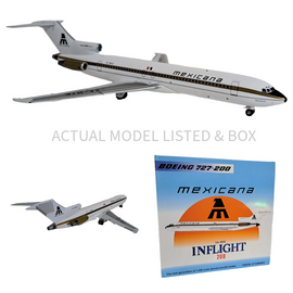 Inflight 200 Mexicana Boeing 727-200 XA-MXE with stand Scale 1/200 IF722MX0921