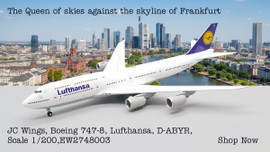 Gemini 200 Lufthansa Boeing 747-8 D-ABYA Scale 1/200 G2DLH1242