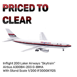 Inflight 200 Laker Airways Skytrain Airbus A300B4-203 G-BIMA 1:200 IF300GK1125 diecast model
