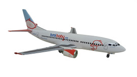 Herpa 1/200 Boeing 737-300 bmibaby G-ECAS 550468. Detailed model of the UK low-cost airline’s 737 Classic with stand. Herpa 1/200 Boeing 737-300 bmibaby G-ECAS 550468. Detailed model of the UK low-cost airline’s 737 Classic with stand.