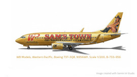 WB Models, Western Pacific, Boeing 737-3Q8, N956WP, Scale 1/200, B-733-956 WB Models, Western Pacific, Boeing 737-3Q8, N956WP, Scale 1/200, B-733-956