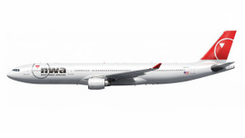 WB Models, Northwest Airlines, Airbus A330-323, N807NW, Scale 1/200, B-333-807 WB Models, Northwest Airlines, Airbus A330-323, N807NW, Scale 1/200, B-333-807