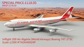 Inflight 200 Air Algérie (World Airways) Boeing 747-273C Scale 1/200 IF742AH0424P