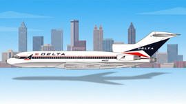 Gemini Jets 1/400 Boeing 727-100 Delta Air Lines N1633 Widget livery diecast model aircraft