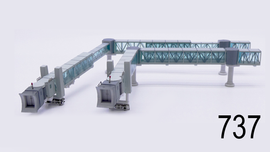 JC Wings Airport Accessories Air Passenger Bridge for B737 (Green) Scale 1/400 LH4392
