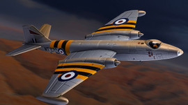Corgi Aviation Archive English Electric Canberra B.6 WT370 during Operation Musketeer, 1956, scale 1:72.