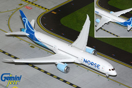 GeminiJets 1:200 Boeing 787-9 Dreamliner Norse Atlantic UK G-CKWS flaps and slats extended diecast model aircraft