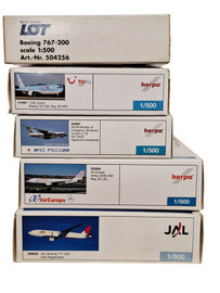 Herpa 500 Mixed Airline Model Aircraft Batch 7 – 1/500 Scale (5 Models)