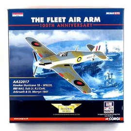 Corgi Hawker Hurricane Fleet Air Arm W9220, 880 NAS , Sub Lt RJ Cork Arbroath & St Merryn, 1941 Scale 1/72 AA32017